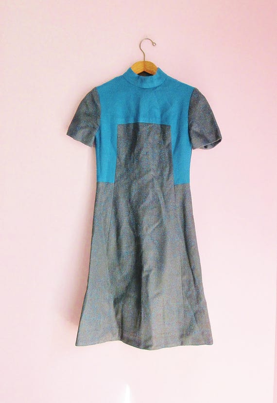 Vintage 60s MOD Handmade 'Star Trek' Mock-Neck Coc