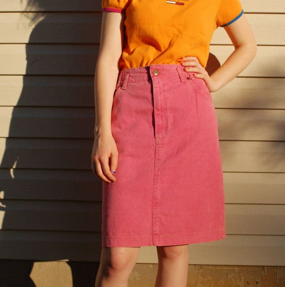 jean skirts in the 80s
