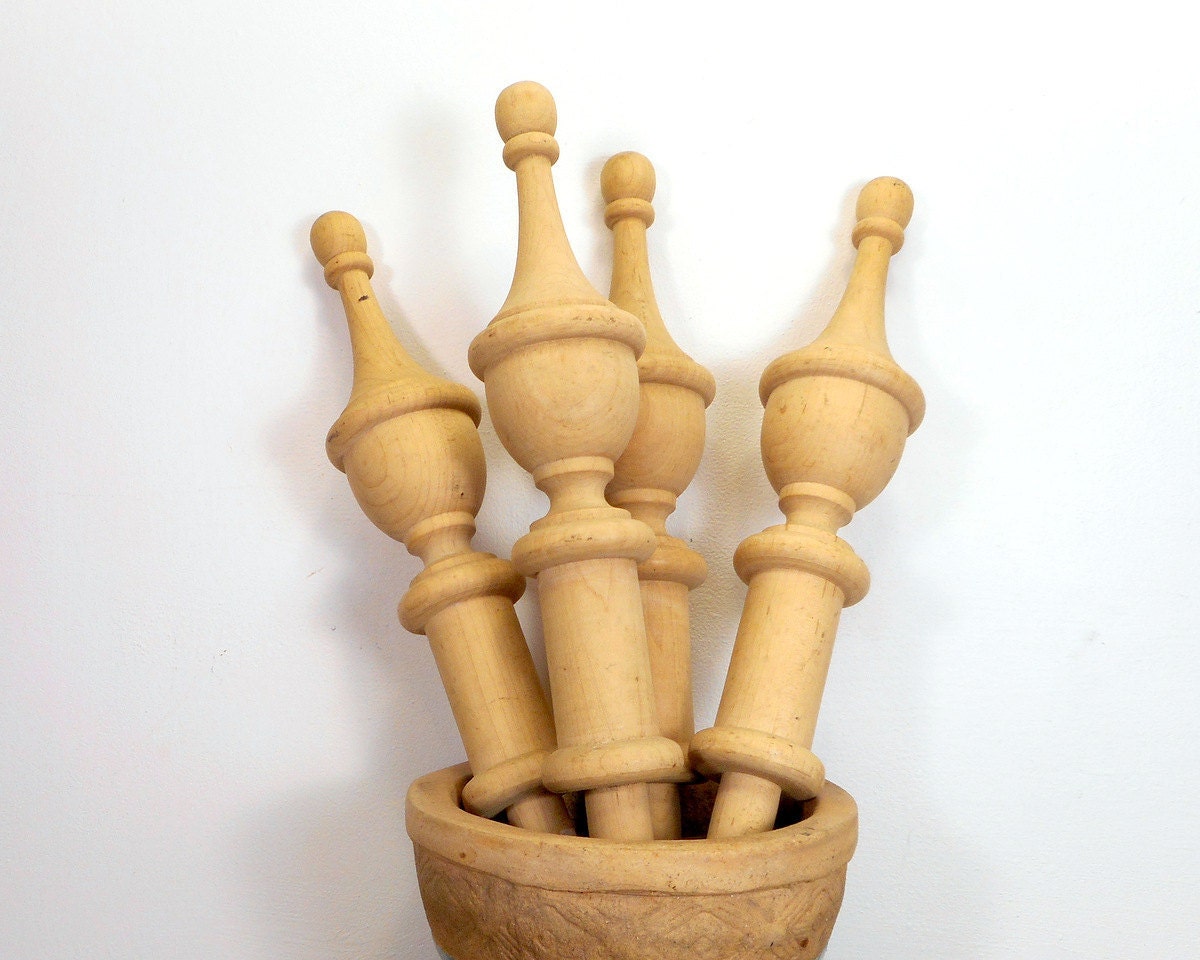 Bedpost Finial Unfinished Classic Wood Finial Furniture Etsy