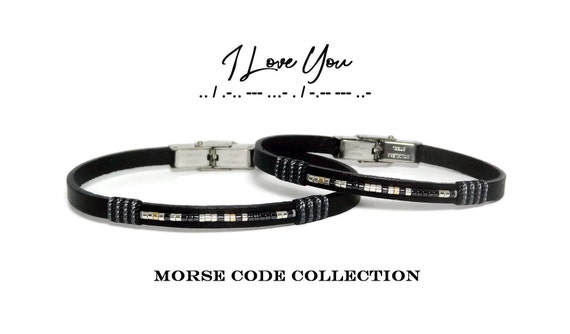 I Love You To the Moon and Back Set of 2 Matching Leather Bracelets Anniversary Gift Idea