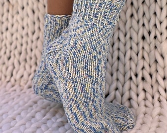 Wool Slipper Socks: Cozy Winter Knit Socks, Christmas Gift
