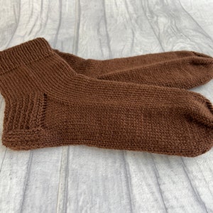 Hand knit wool socks for men for women Warm bed socks Cute slipper socks