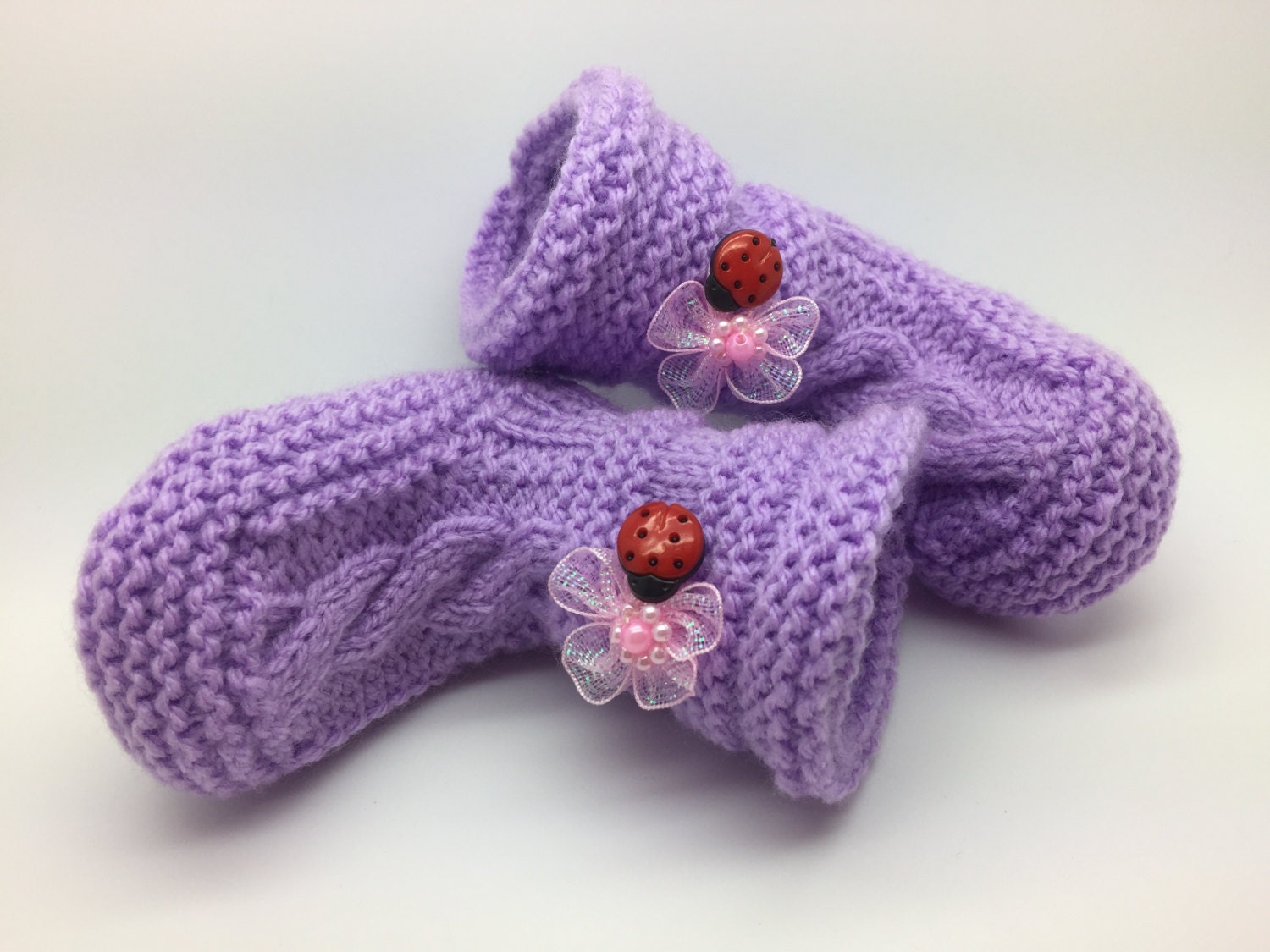 Knitted Baby Booties - Knitted Baby Shoes - Newborn Booties - Knitted ...