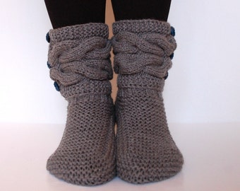 Wool men women slipper socks Warm winter knitted indoor slippers