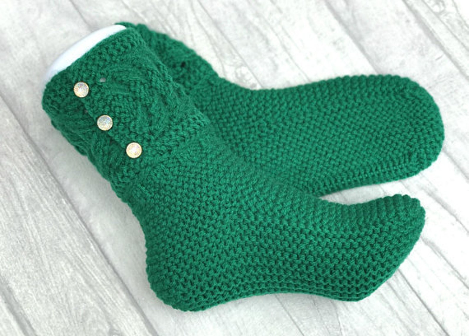 knitted slipper boots