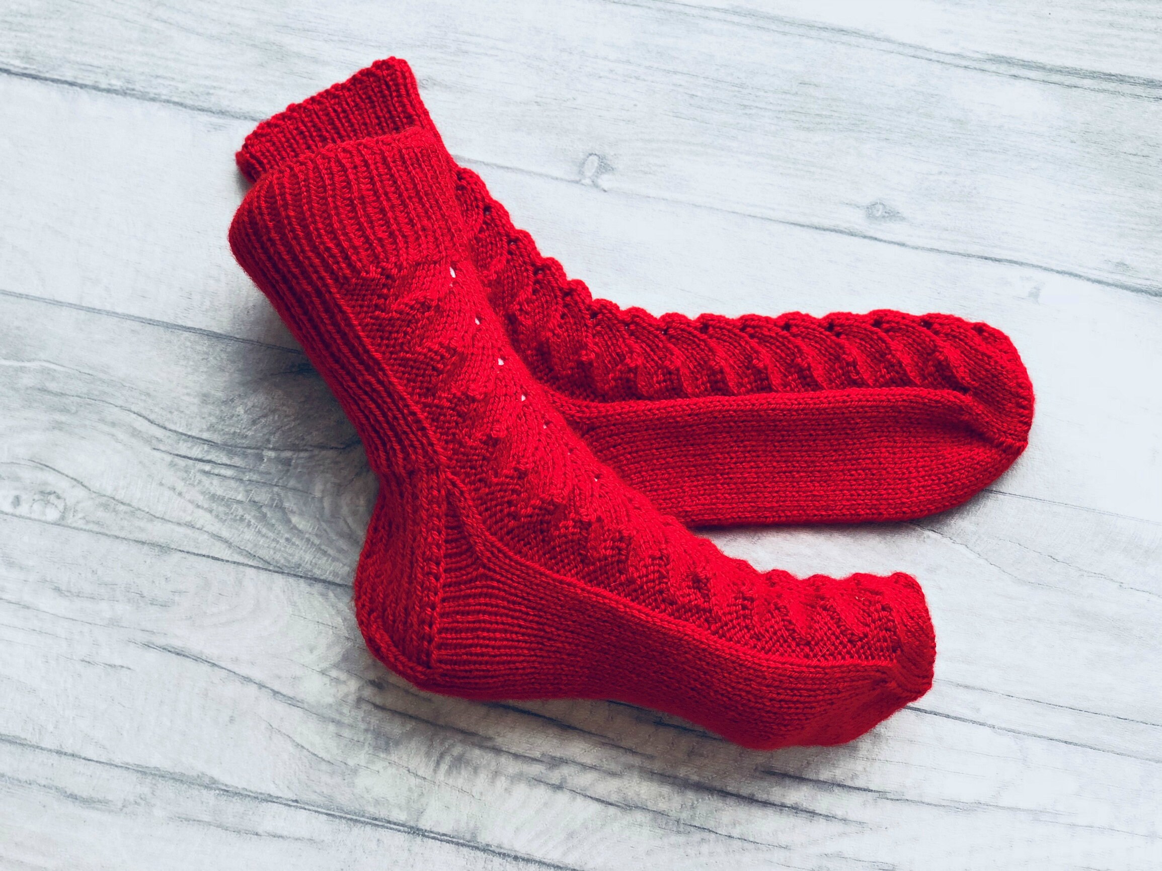 Socks Socks Women Red Socks Socks for Her Wool Socks Etsy