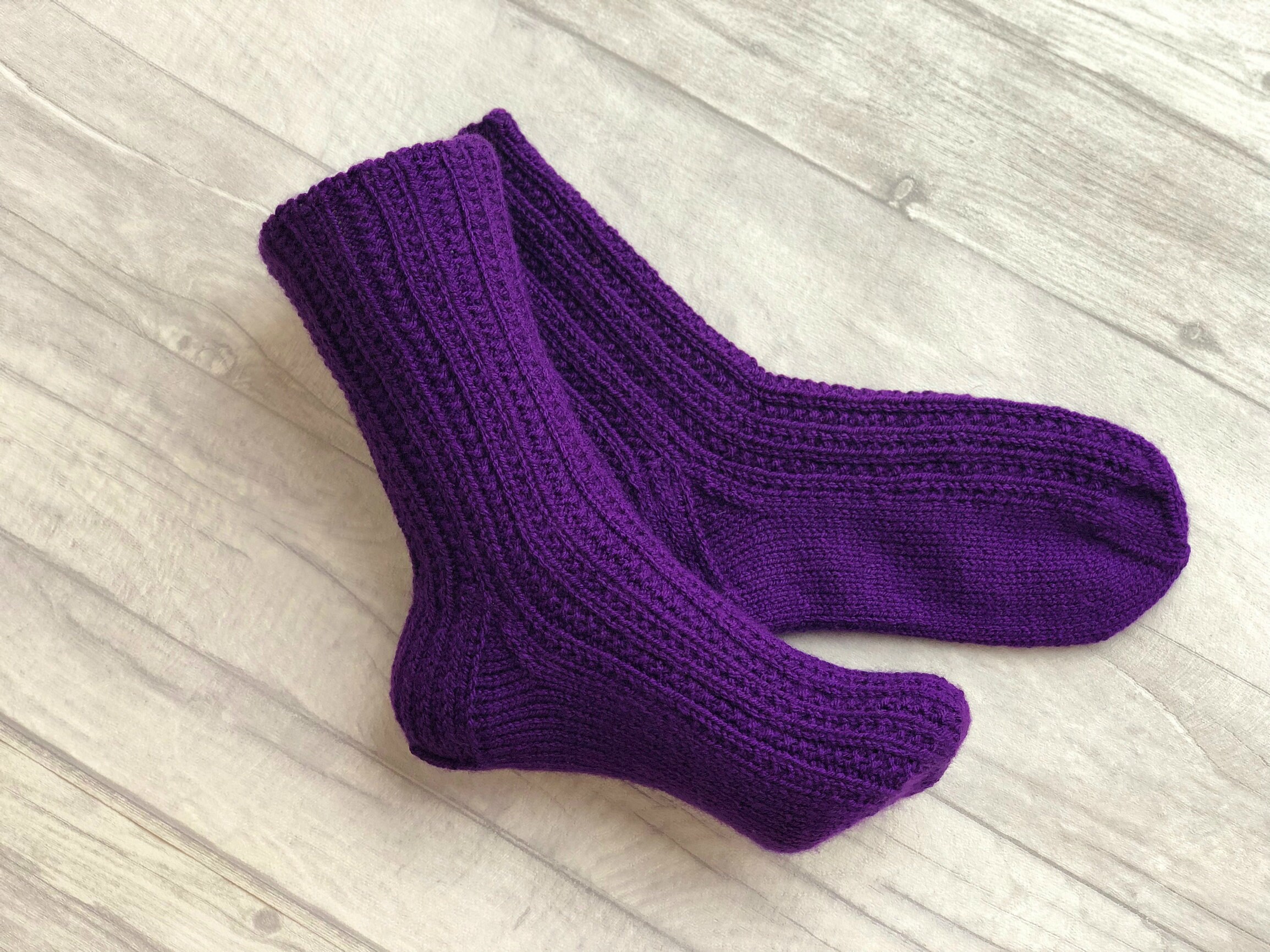 Purple Socks Purple Wool Socks Purple Clothing Women Etsy UK
