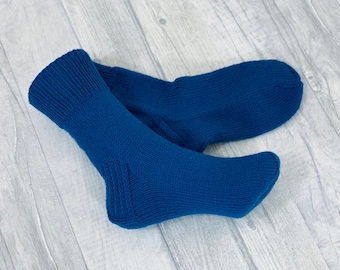 Knitted Unisex Socks - Hand Knit Socks - Hand Knit Mens Wool Socks - Christmas Socks for Men - Knitted Socks - Home Socks - Wool Socks Men