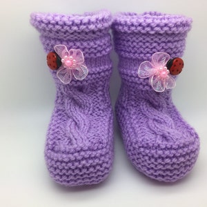 Knitted Baby Booties - Knitted Baby Shoes - Newborn Booties - Knitted Baby Socks - Newborn Shoes - Baby Socks - Baby Shoes - Knitted Booties