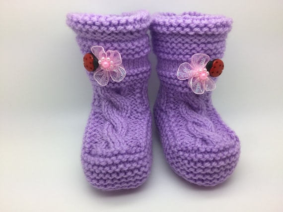 Knitted Baby Booties - Knitted Baby Shoes - Newborn Booties - Knitted Baby Socks - Newborn Shoes - Baby Socks - Baby Shoes - Knitted Booties
