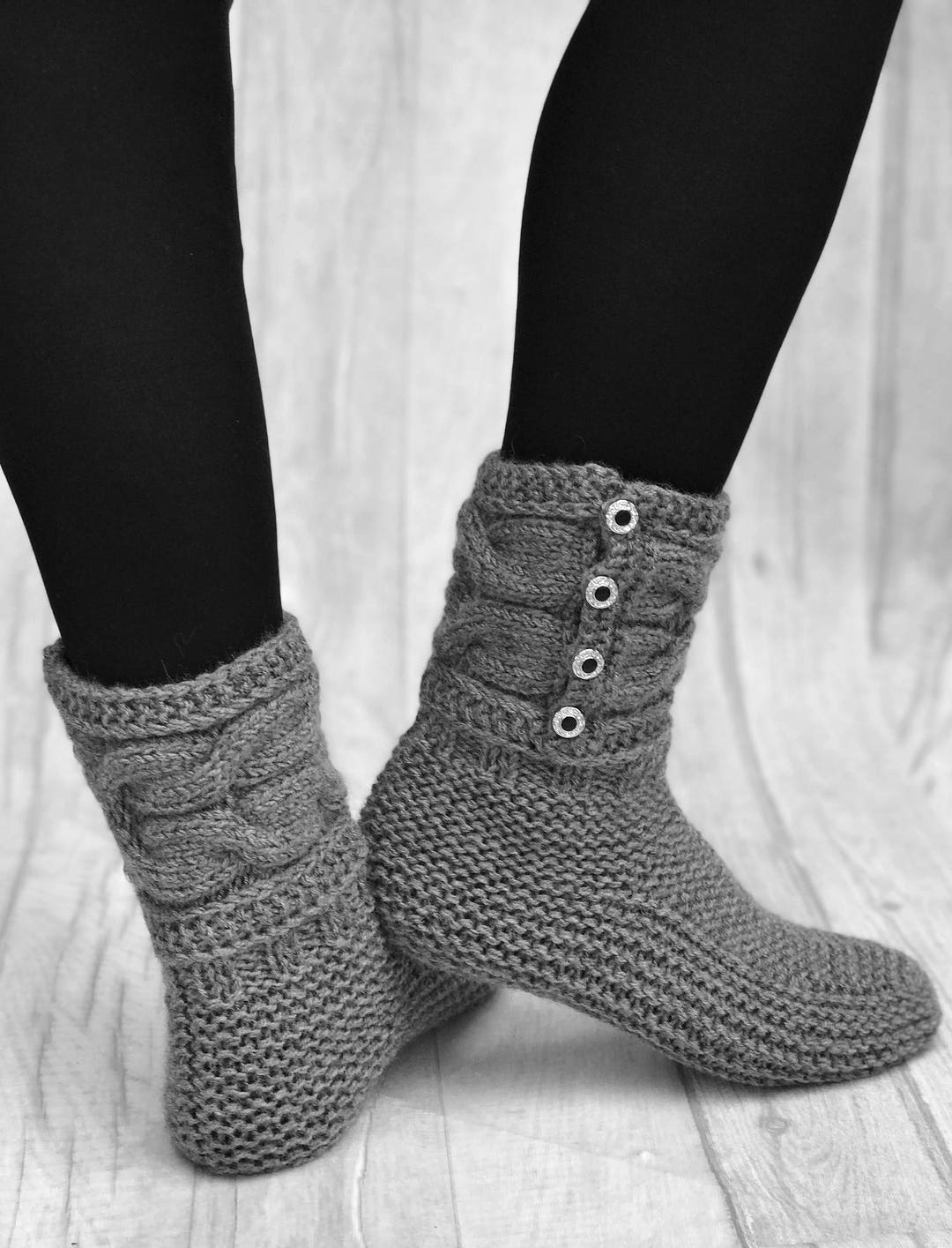 Knitted sock online slippers