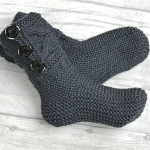 Wool Socks - Boot Socks - Hand Knitted Socks - Winter Clothes - Wool Slippers - Woolen Socks – House Shoes - Unisex Clothing - Knitted Socks