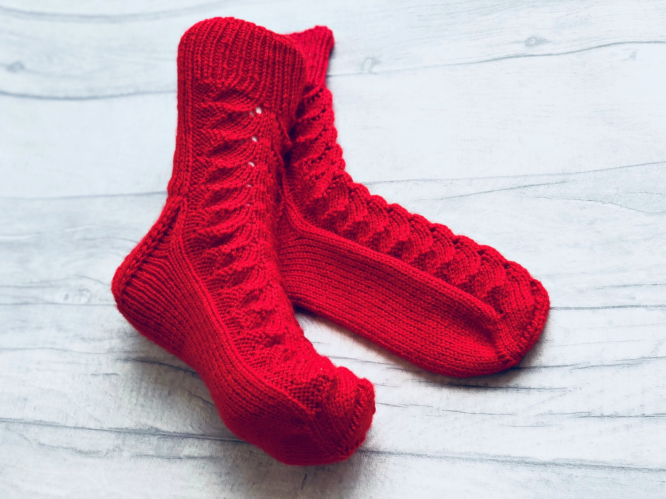 Socks Socks Women Red Socks Socks for Her Wool Socks Etsy