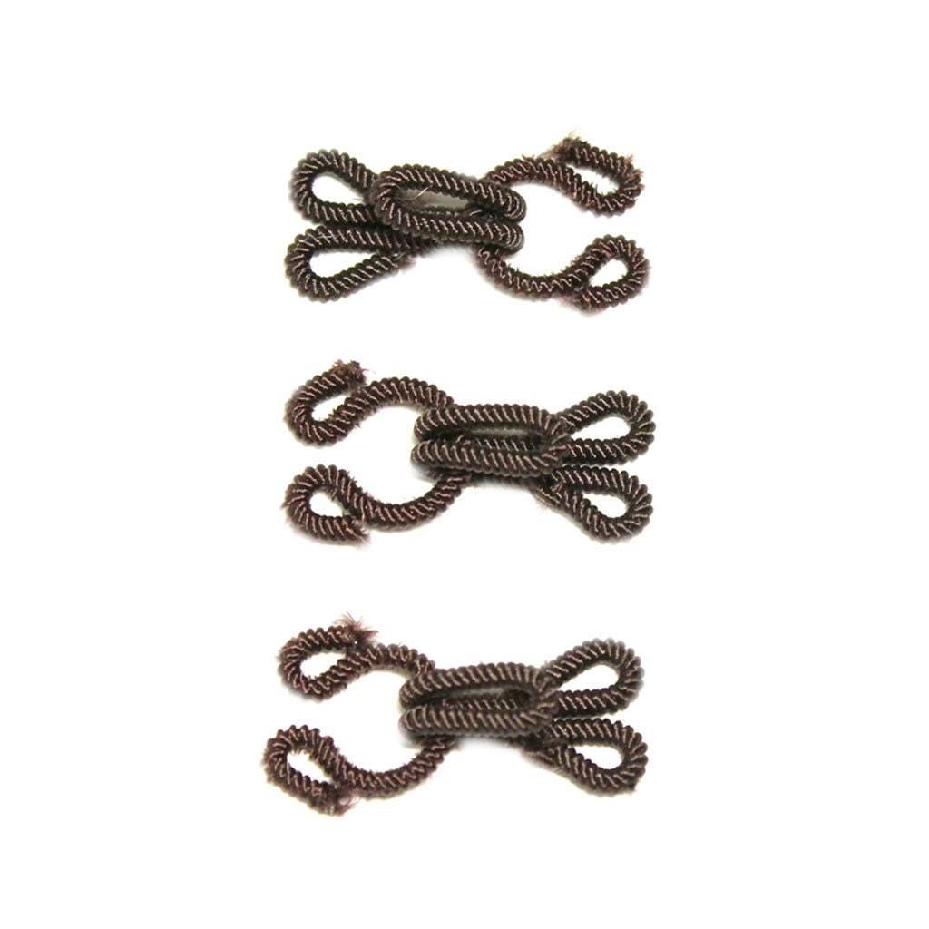 Pack of 3 Black Lana/'s European Fur Hooks and Eyes