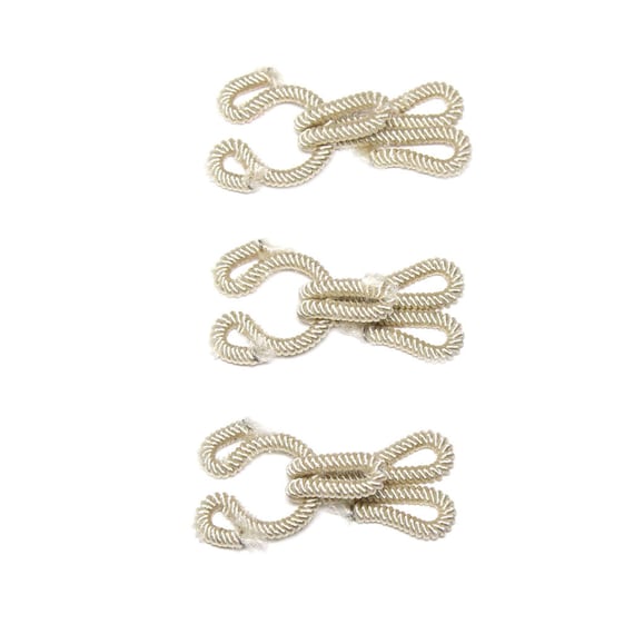 Pack of 3 Black Lana/'s European Fur Hooks and Eyes