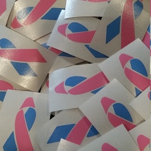 Pregnancy and Infant Loss Awareness Ribbon Vinyl Decal with Free Shipping in US