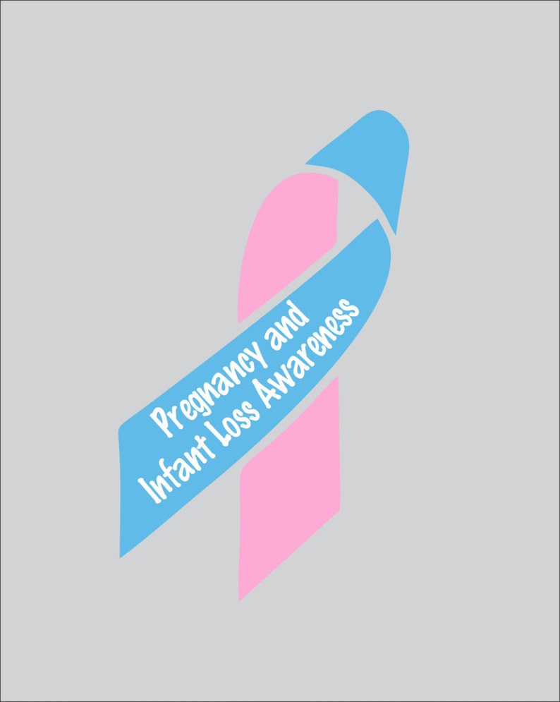 Pregnancy and Infant Loss Awareness Ribbon Vinyl Decal | Etsy