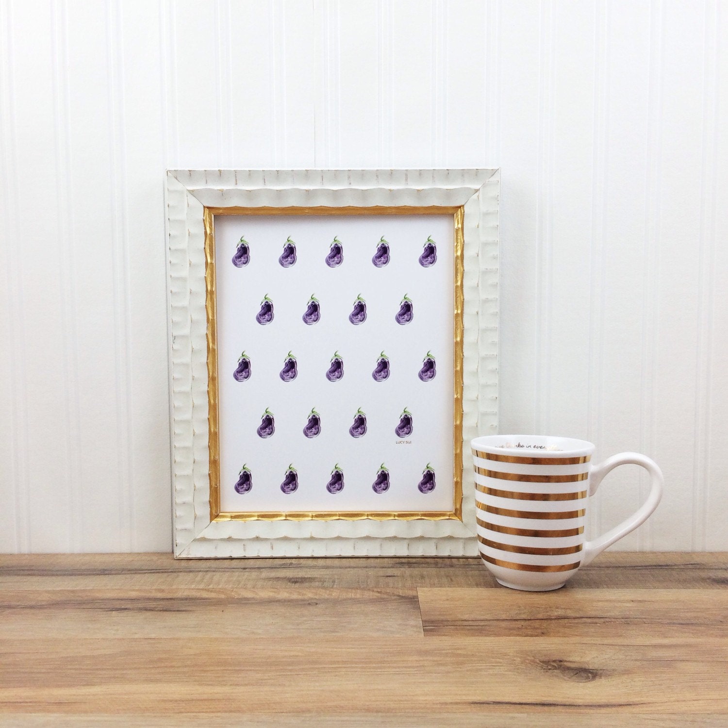 Eggplant Wall Print Art Kitchen Living Room Bedroom Nursery Etsy