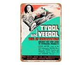 1934 Tydol Gas Veedol Oil at Indy 500 Rep Vintage Look Metal Sign or Matted Print for 11x14 Frame