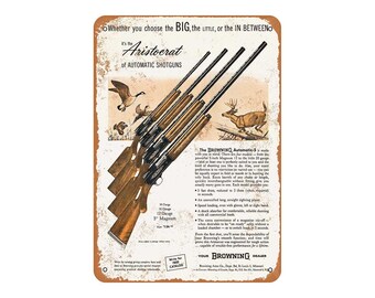 Bar Pub Home Decor Plaques Signs 1957 Browning Double Auto