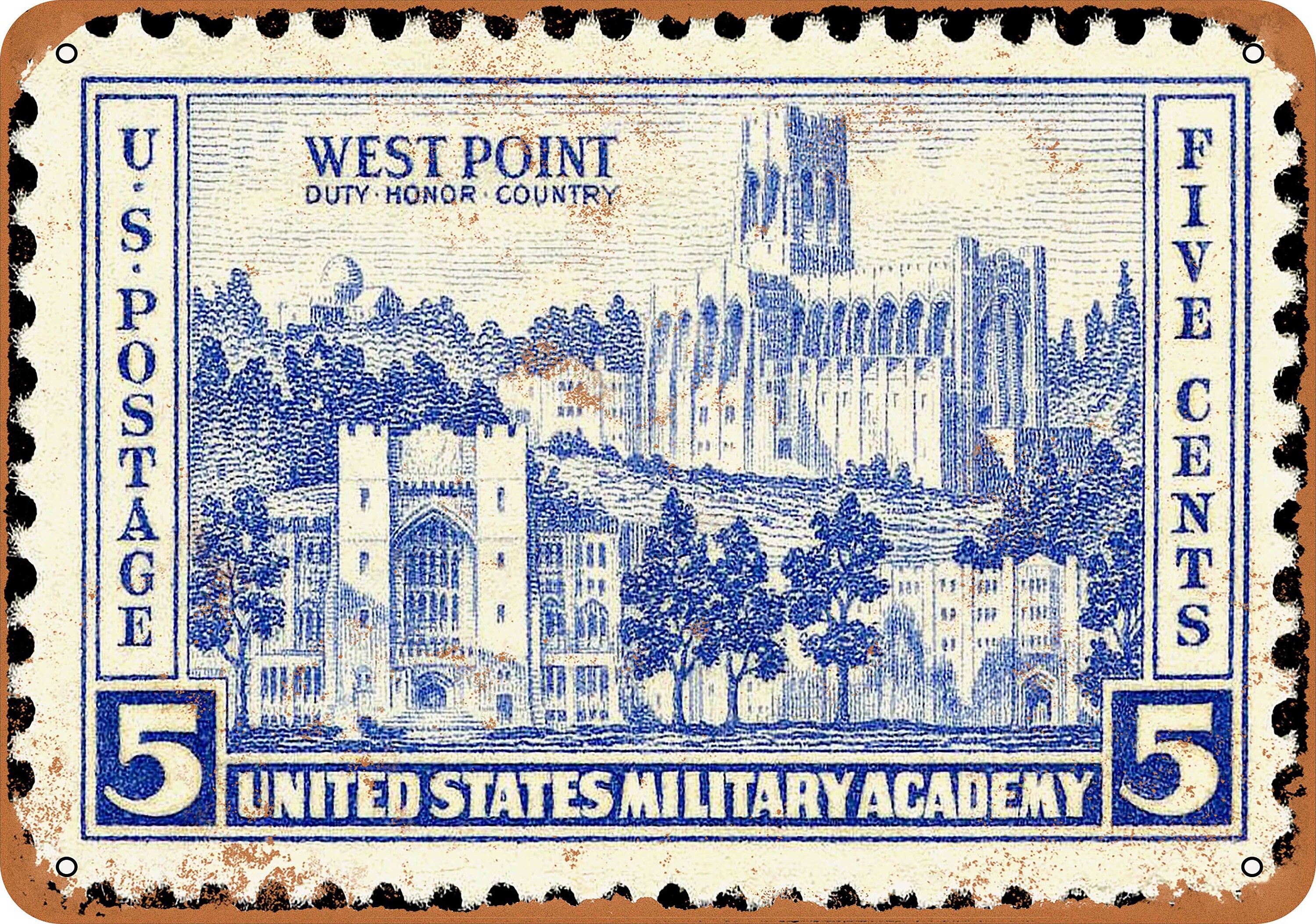 1937 West Point Military Academy Stamp Vintage Look Metal Sign | Etsy