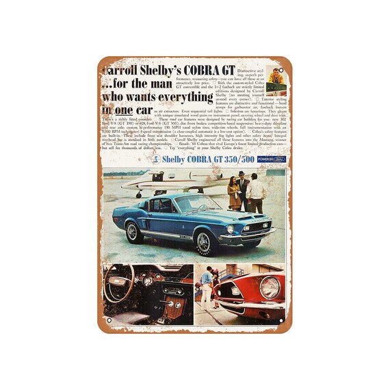 Shelby Cobra Ford Mustang GT sign