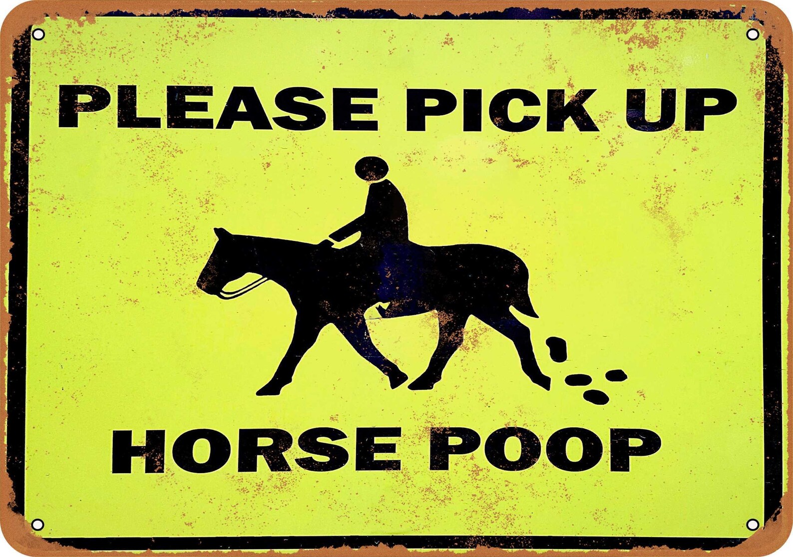 Please Pick up Horse Poop Vintage Look Metal Sign Etsy