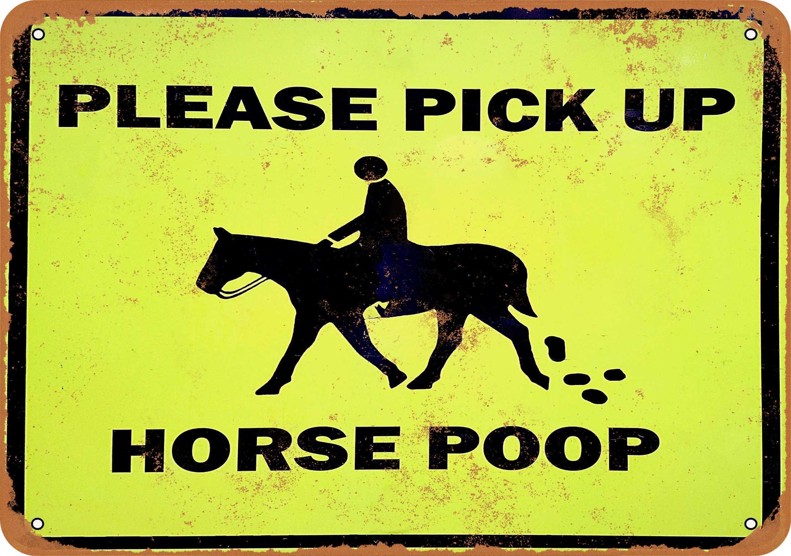 Please Pick up Horse Poop Vintage Look Metal Sign Etsy