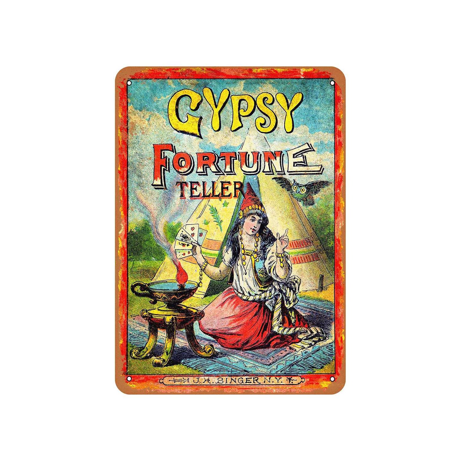 Gypsy Fortune Teller Vintage Look Metal Sign | Etsy