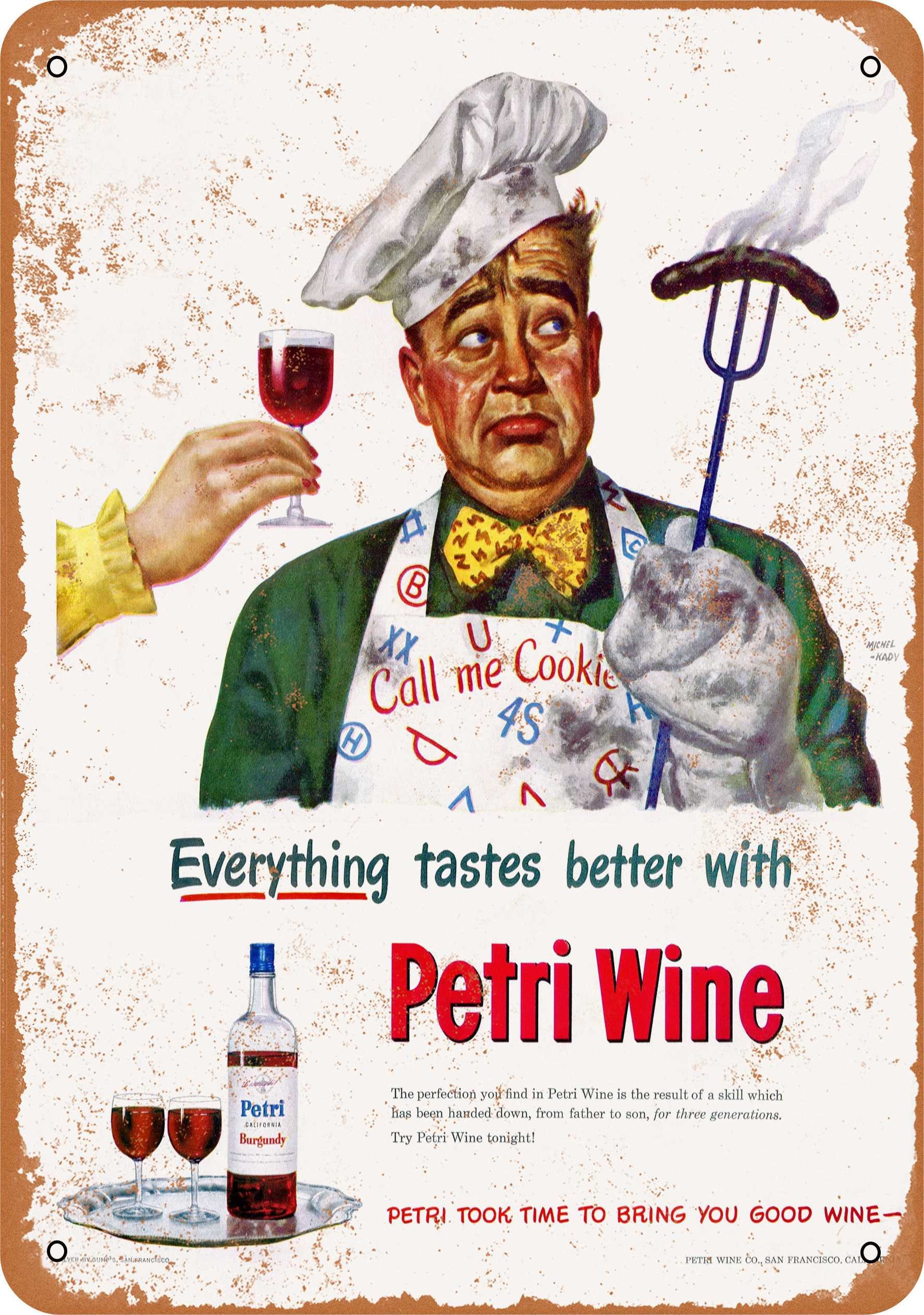 1949 Petri Wine Vintage Look Metal Sign Etsy