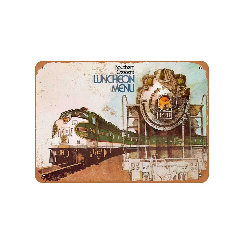1978 Southern Crescent Vintage Look Metal Sign or Matted Print for 11x14 Frame