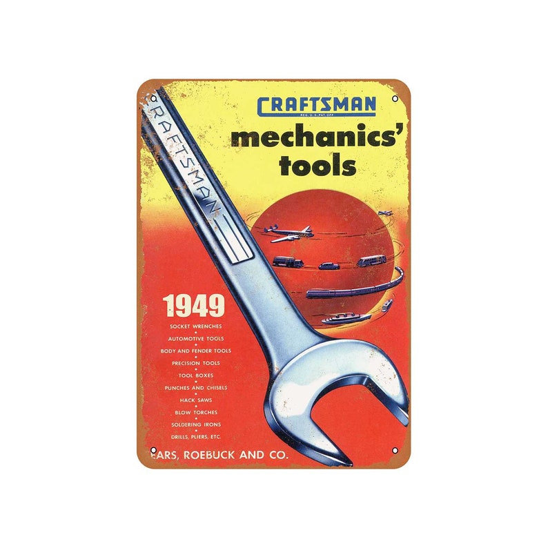1949 Craftsman Mechanics' Tools Vintage Look Metal Sign Etsy