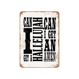 Can I Get A Hallelujah Can I Get an Amen Vintage Look Metal | Etsy