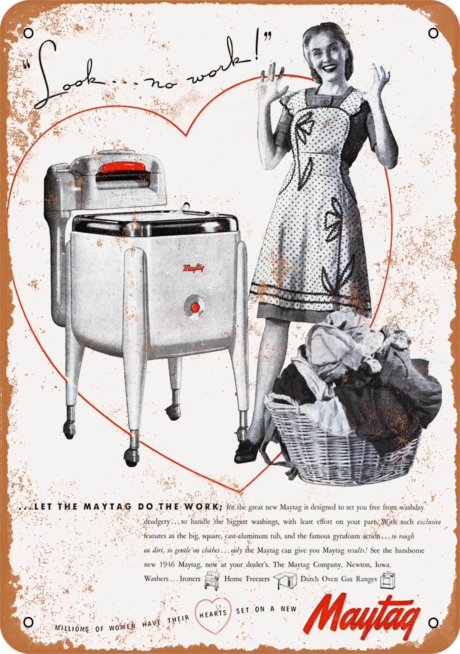 1946 Maytag Washing Machines Vintage Look Metal Sign Etsy