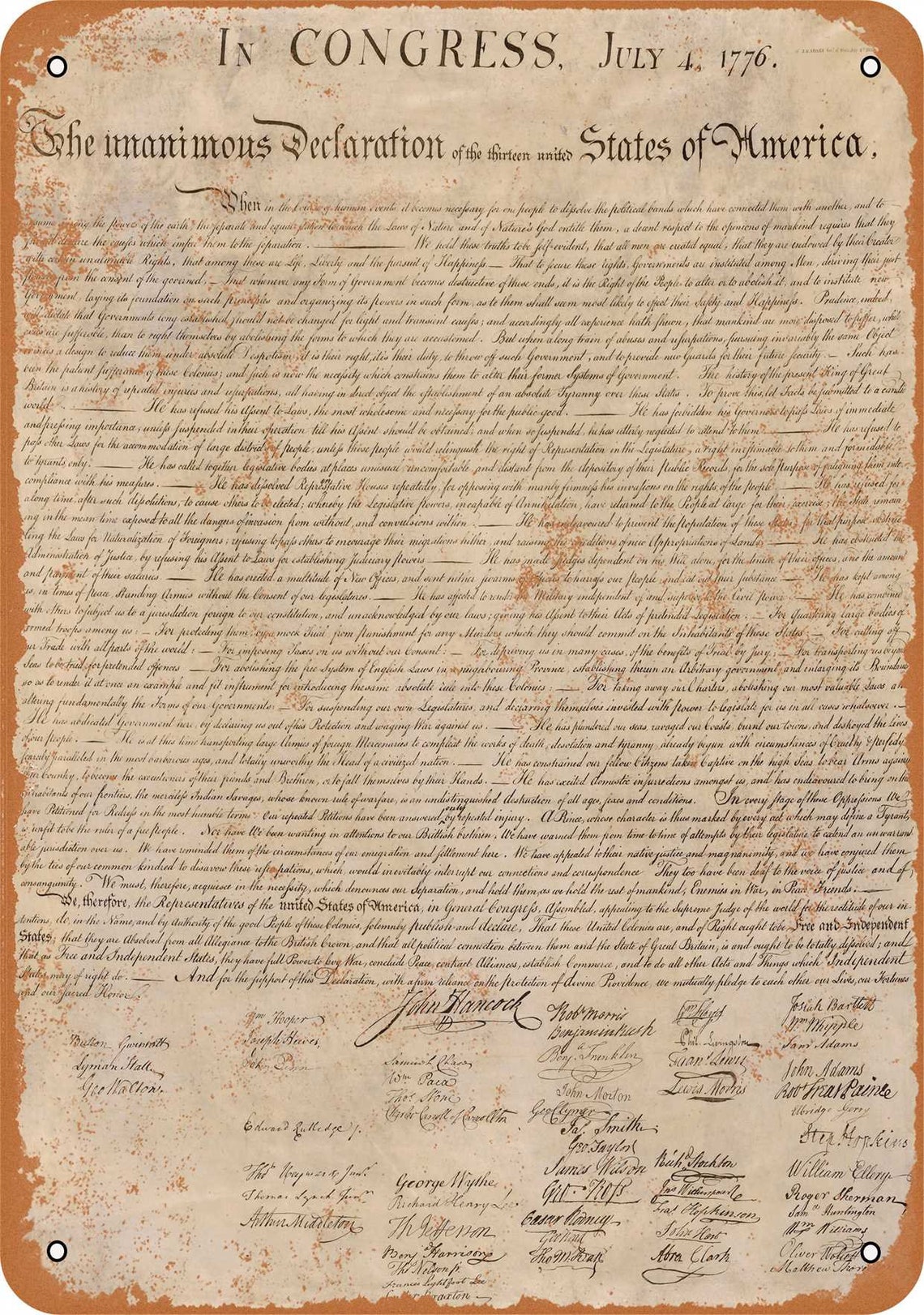 declaration of independence picture