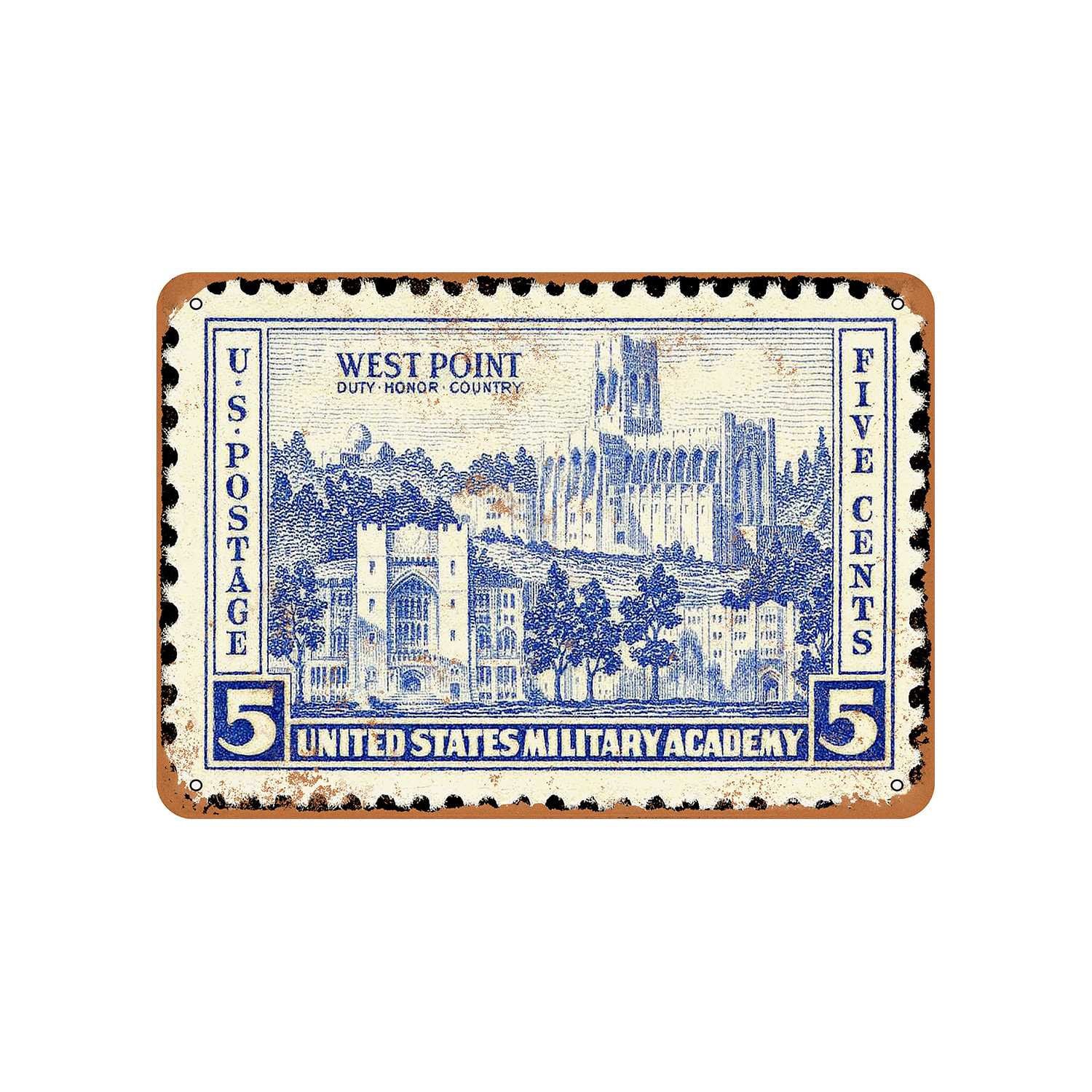 1937 West Point Military Academy Stamp Vintage Look Metal Sign | Etsy