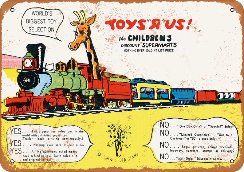 1969 Toys 'R' Us for Children Vintage Look Metal Sign Etsy 1969 Toys 'R' Us for Children Vintage Look Metal Sign Etsy