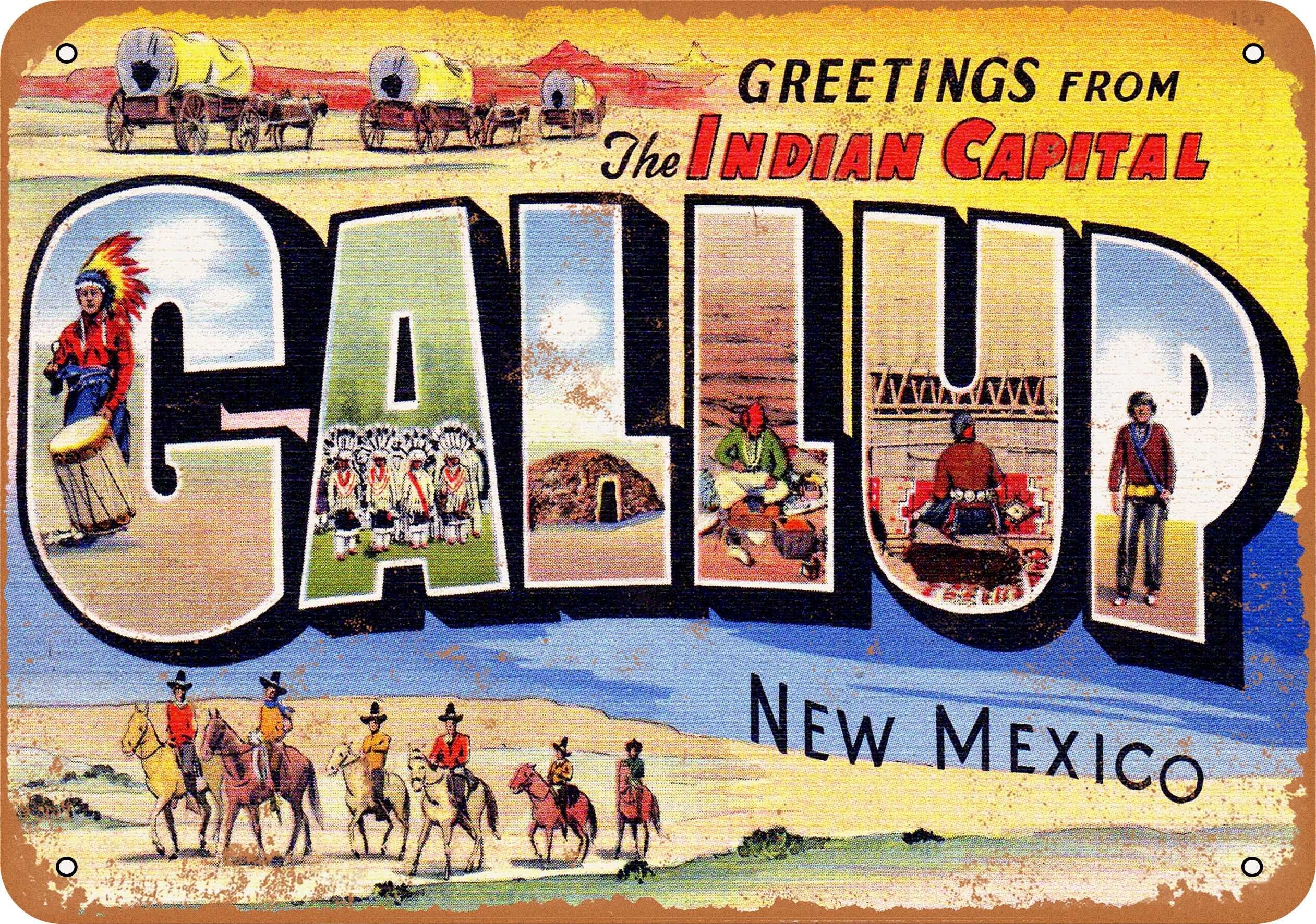 Gallup New Mexico Vintage Look Metal Sign Etsy