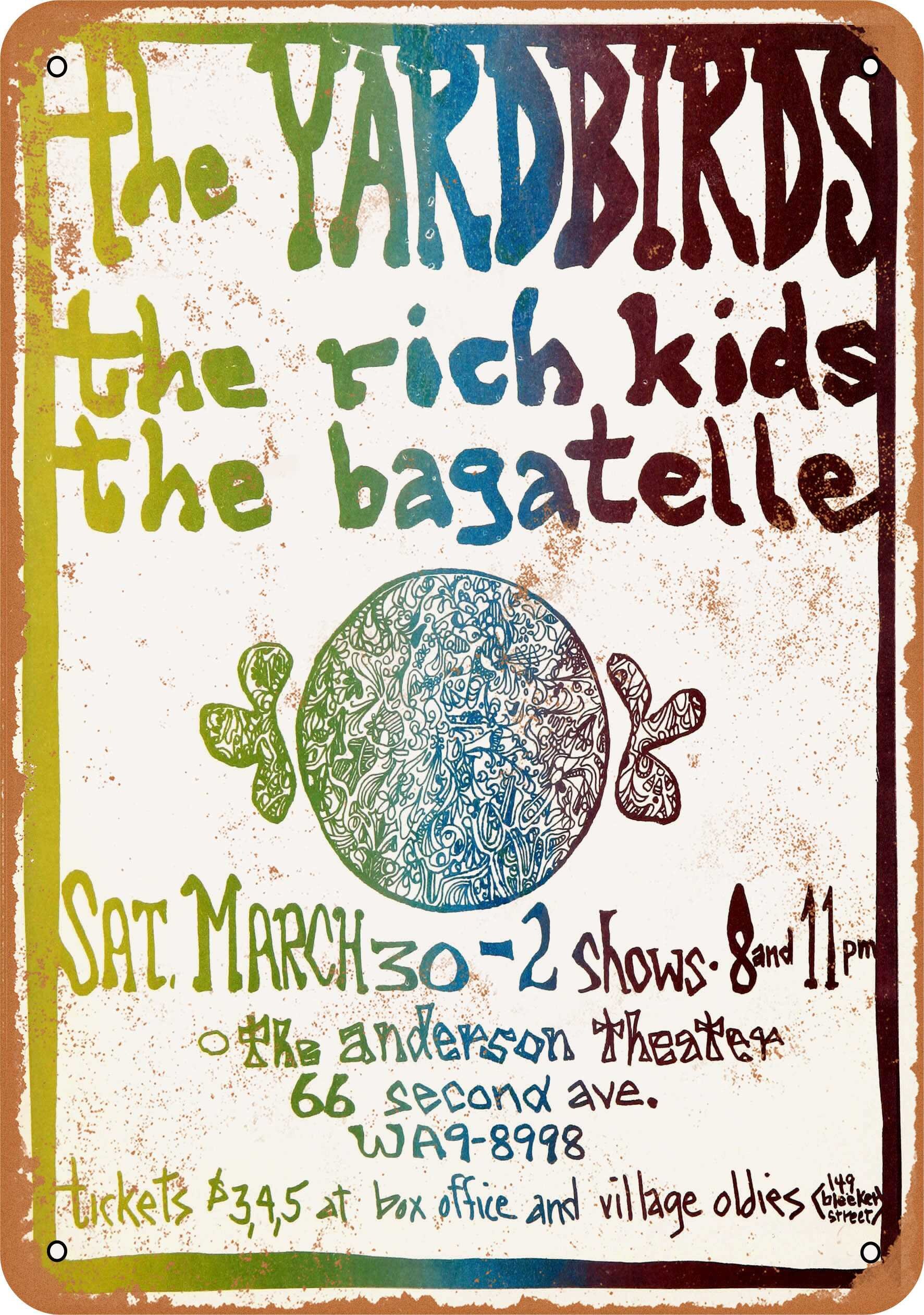 1968 the Yardbirds in New York City Vintage Look Metal Sign Etsy