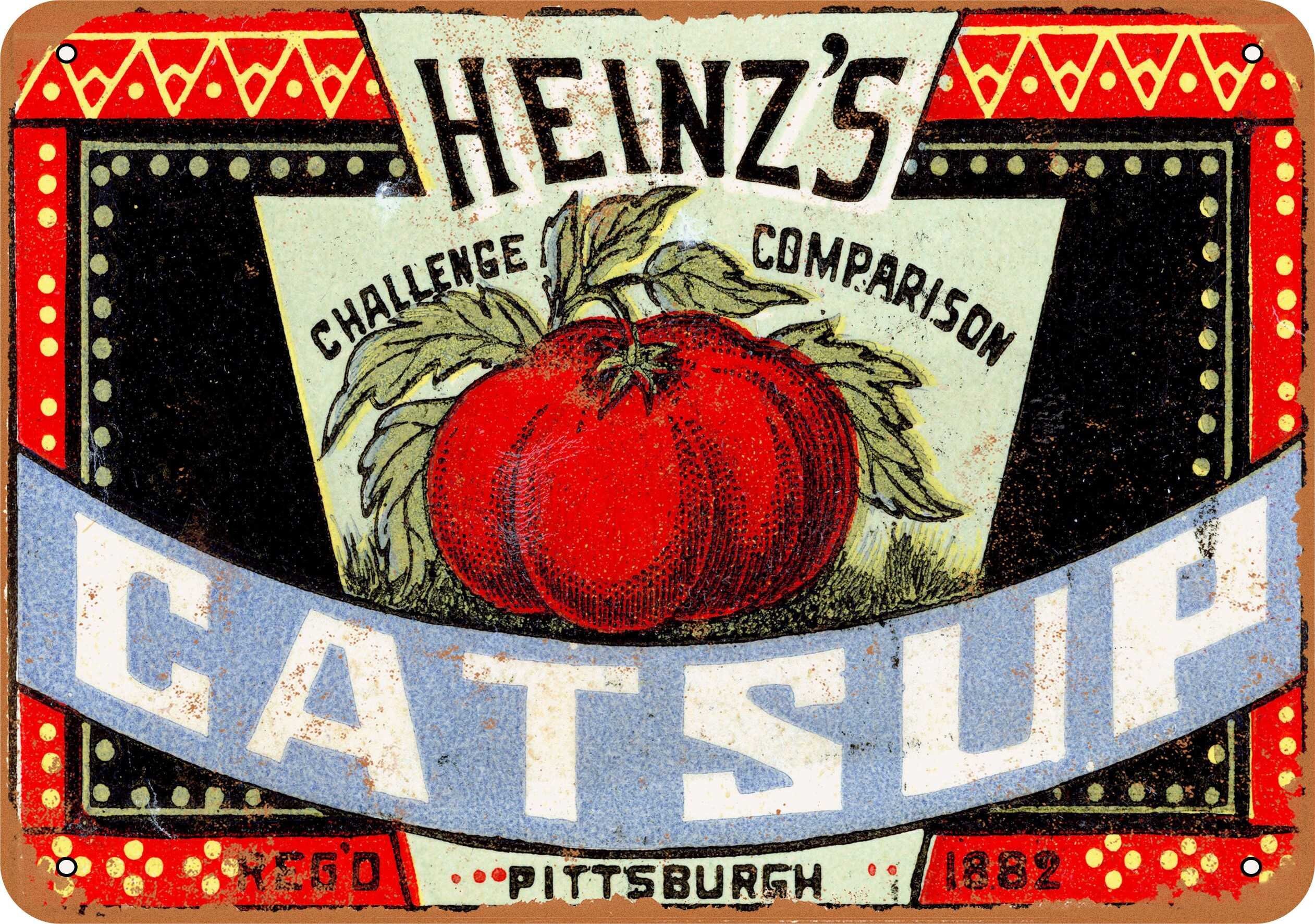 1883 Heinz's Catsup Vintage Look Metal Sign Etsy