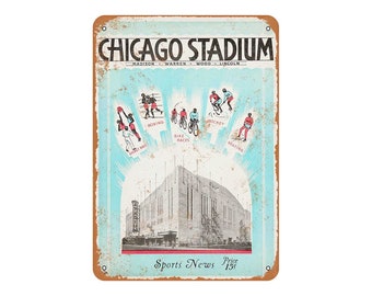 Metal Sign Vintage Look Reproduction 1931 Chicago Stadium