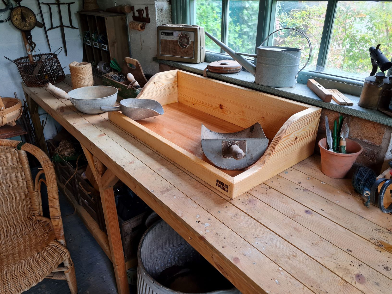 Jumbo Wooden potting Tray Shallow Version Etsy