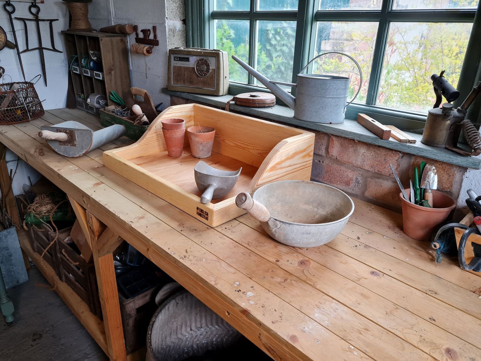 Medium Wooden Potting Tray Etsy UK