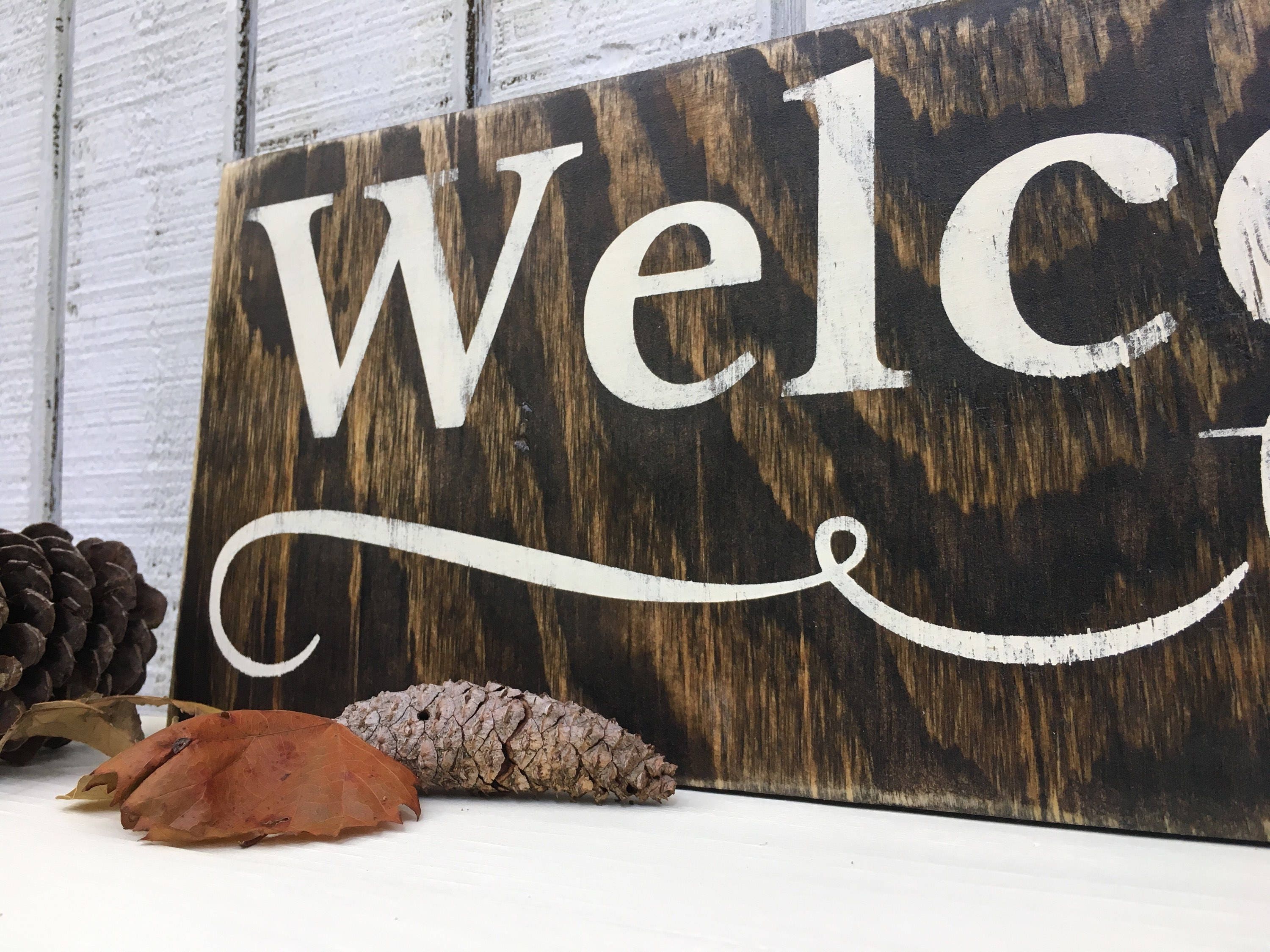 Welcome to our home welcome sign Personalized welcome | Etsy
