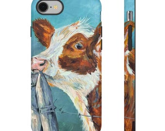 Funda para iPhone con diseño de vaca: funda protectora resistente