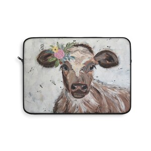 ON SALE Cow Laptop Sleeve image 1