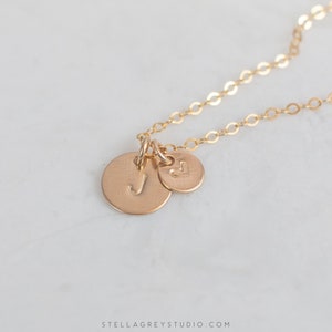 Salome Personalized Initial Disc Necklace