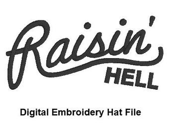 DIGITALE DATEI Stickdatei Rain Hell Hat
