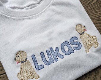Puppy Personalized  Embroidered TShirt