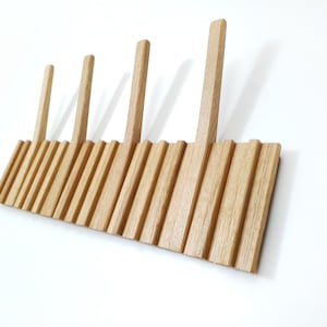 Coat hook rack in oak, kitchen towel hooks, robe and bath towel hooks